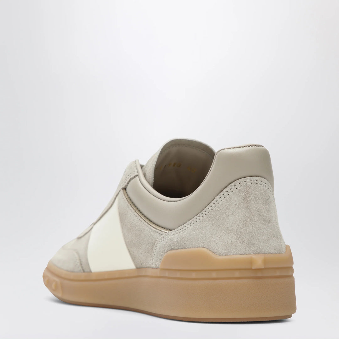 Valentino Garavani - Upvillage mixed-material sneakers in beige and ivory