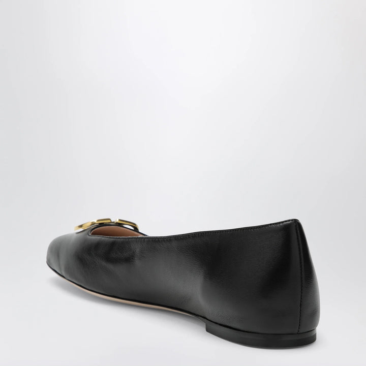 Valentino Garavani - Black VLogo Signature ballerina flats in nappa leather