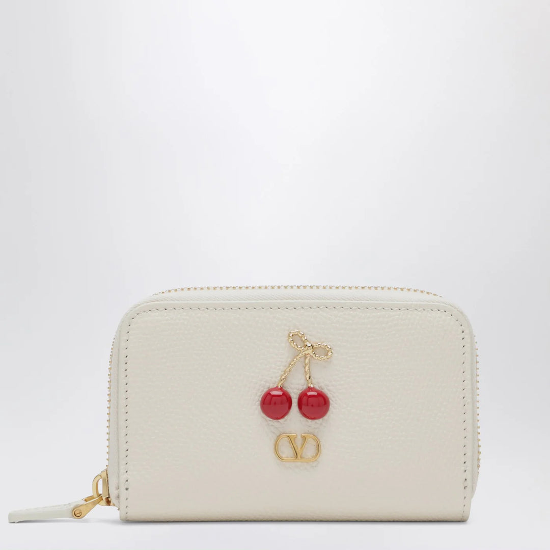 Valentino Garavani - Ivory Cherryfic zip-around wallet