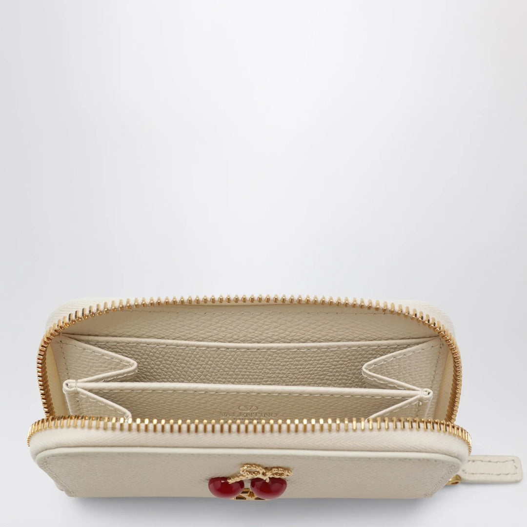 Valentino Garavani - Ivory Cherryfic zip-around wallet