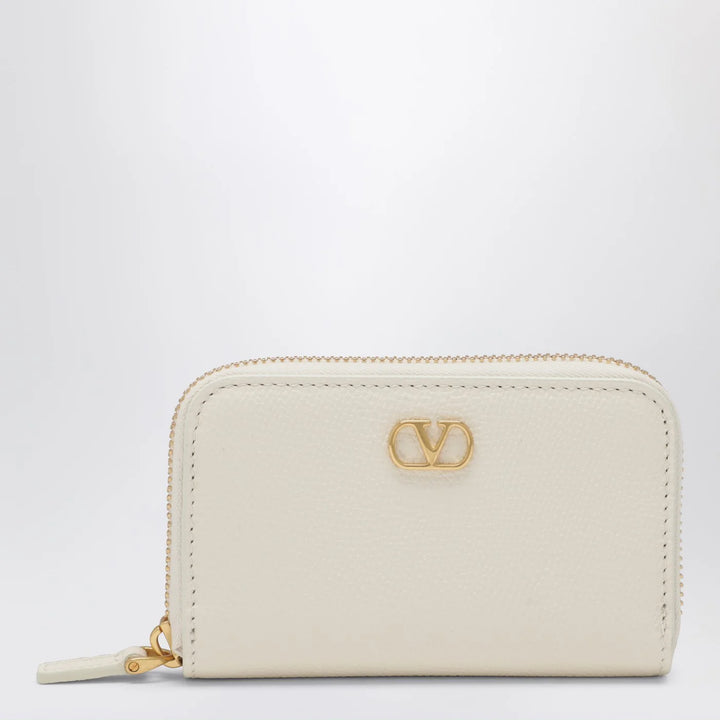 Valentino Garavani - Vlogo Signature zip wallet ivory