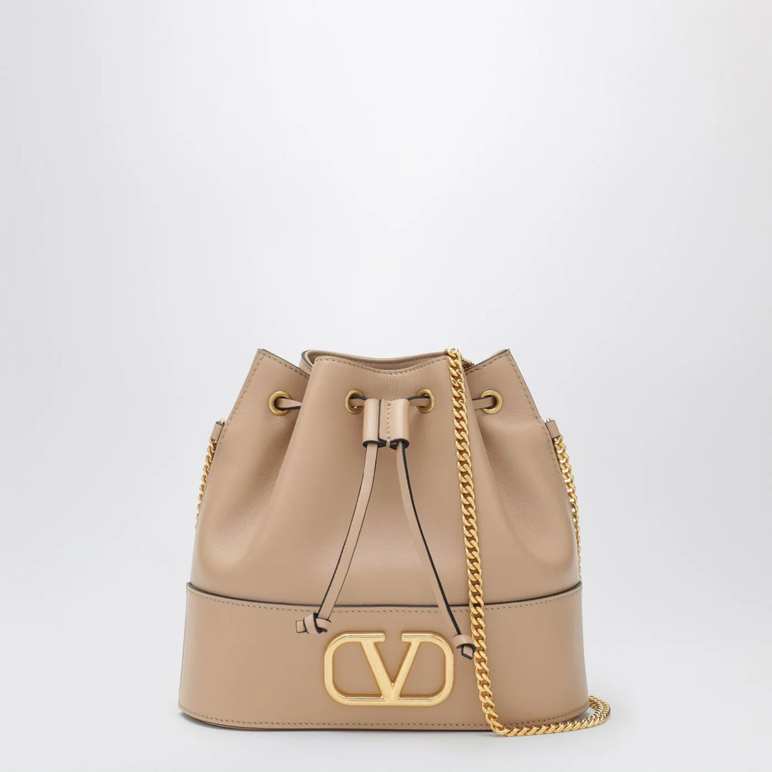 Valentino Garavani - Pink leather Vlogo Signature mini hobo bag