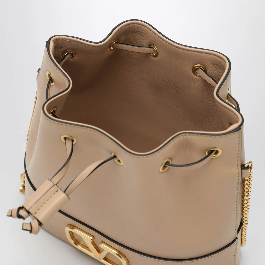 Valentino Garavani - Pink leather Vlogo Signature mini hobo bag Brand Apparel &amp; Accessories TU