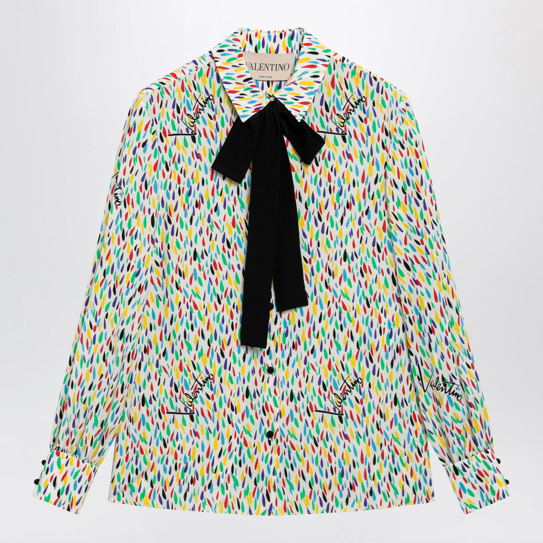 Valentino - Multicolored silk blouse with lavallière