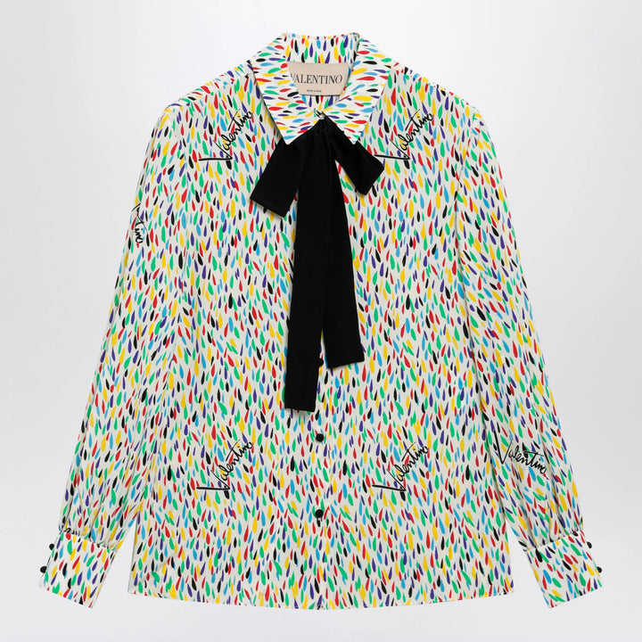 Valentino - Multicolored silk blouse with lavallière