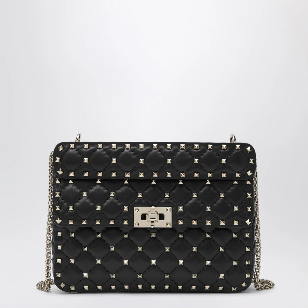 Valentino Garavani - Medium Rockstud Spike bag in black nappa leather