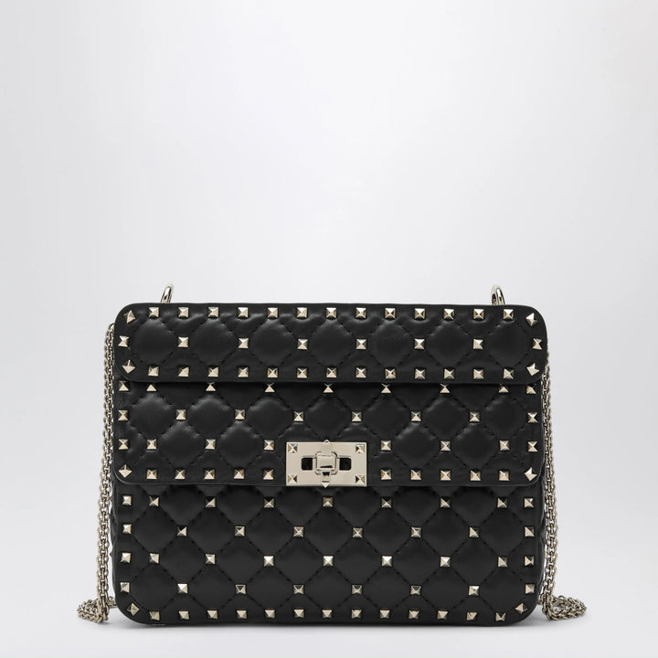 Valentino Garavani - Medium Rockstud Spike bag in black nappa leather