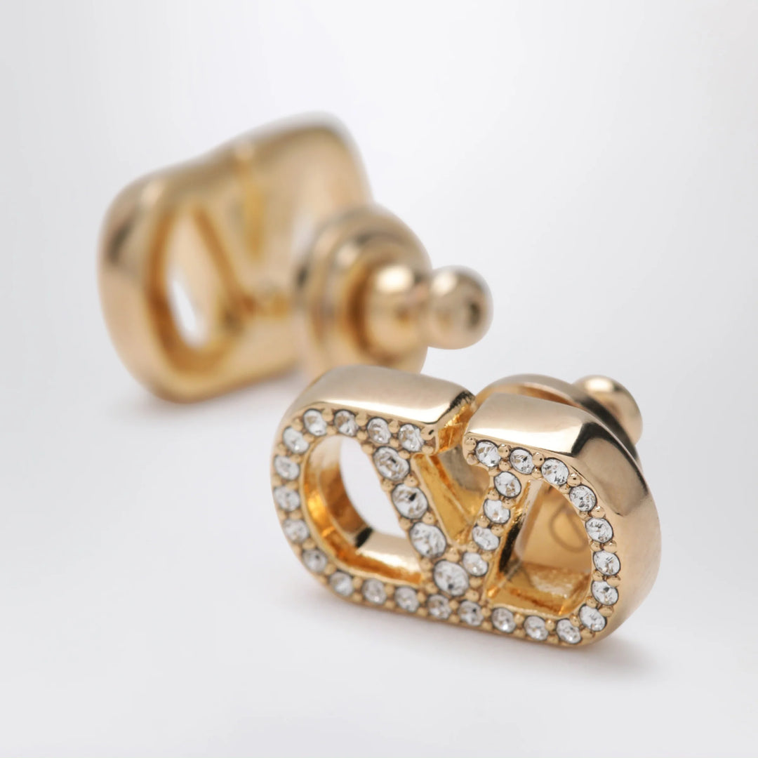 Valentino Garavani - Gold-tone VLogo Signature earrings with Swarovski crystals