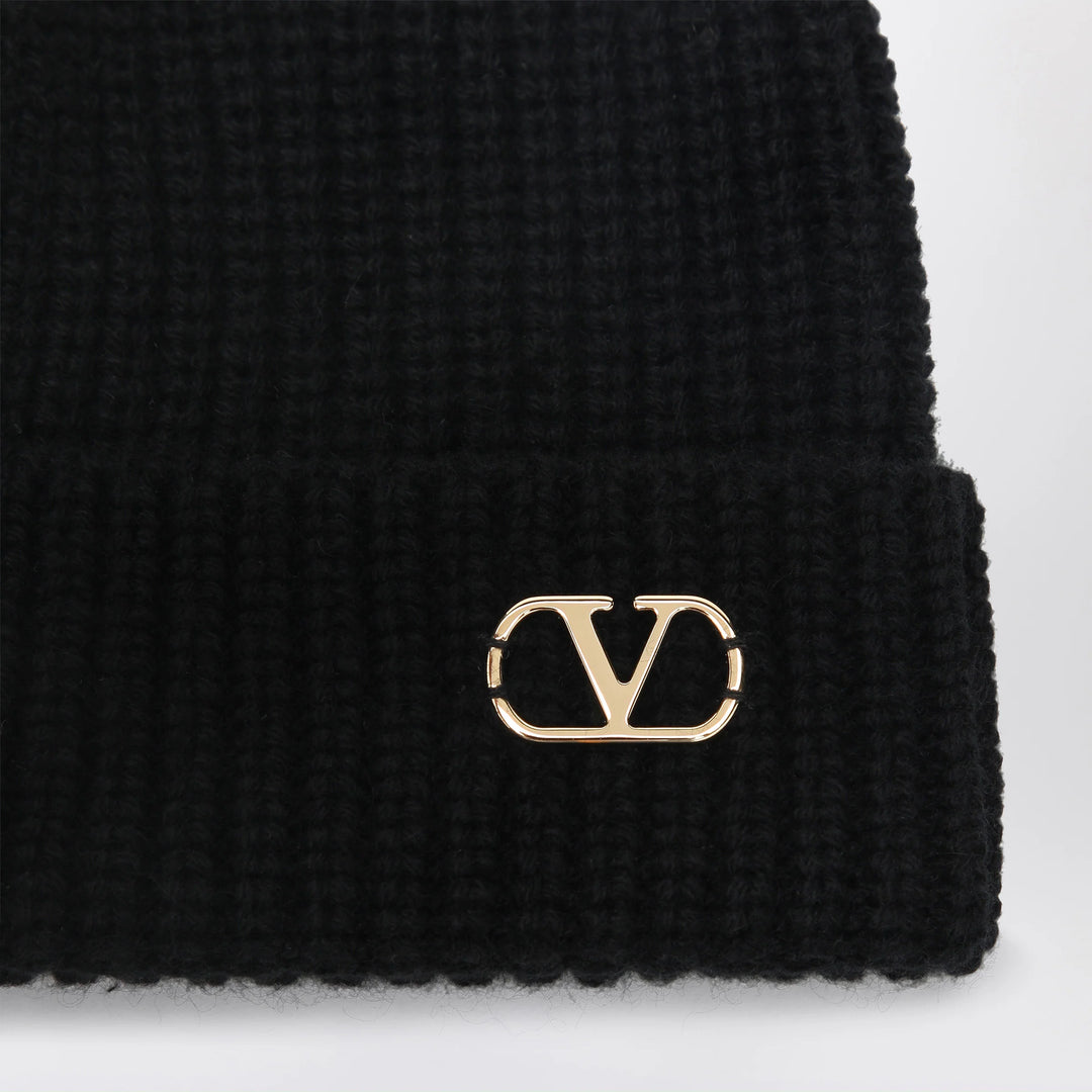 Valentino Garavani - Black Vlogo Signature cashmere beanie