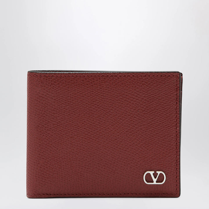 Valentino - Dark red Vlogo Signature bi-fold wallet