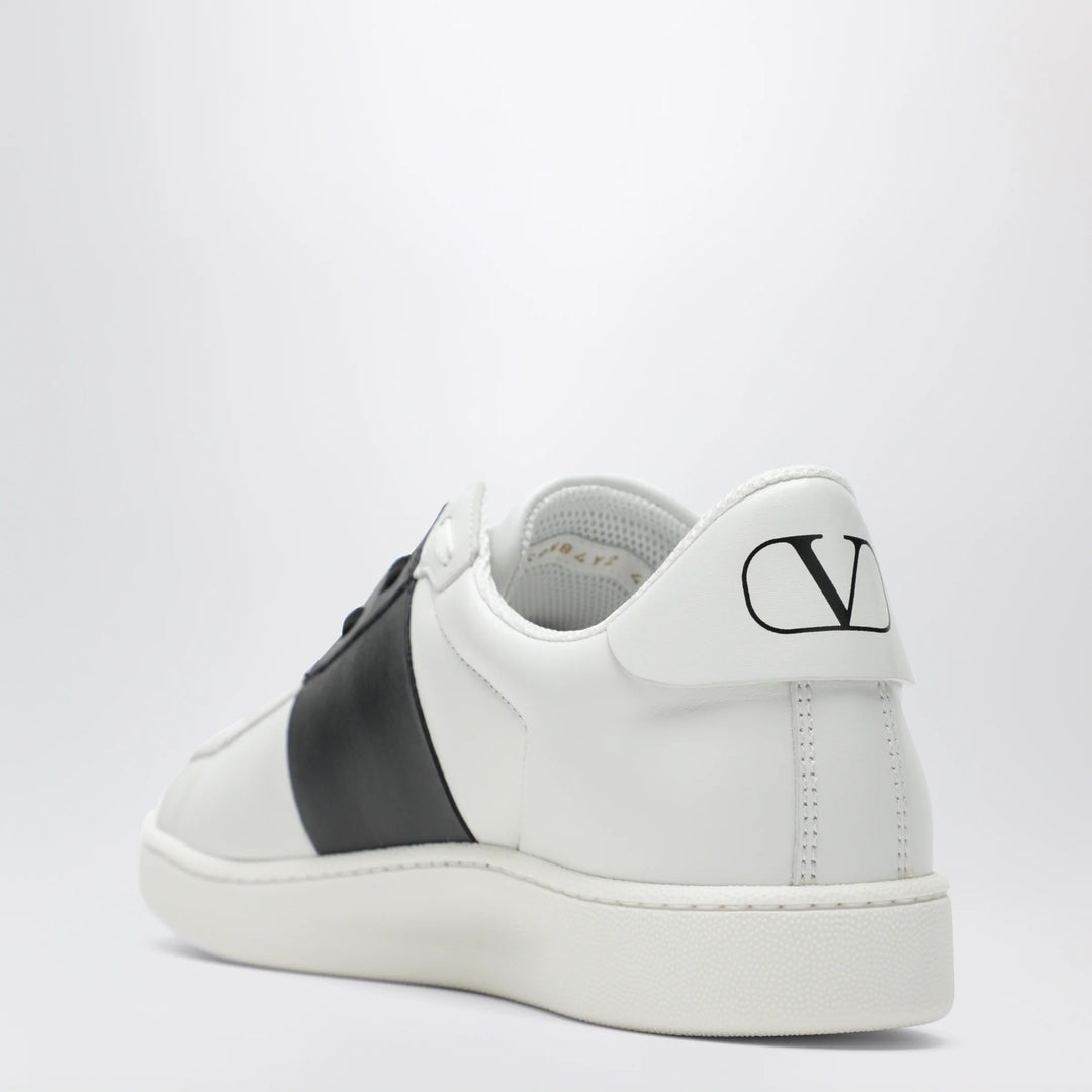 Valentino Garavani - Open Royco nappa calfskin sneakers in white/black