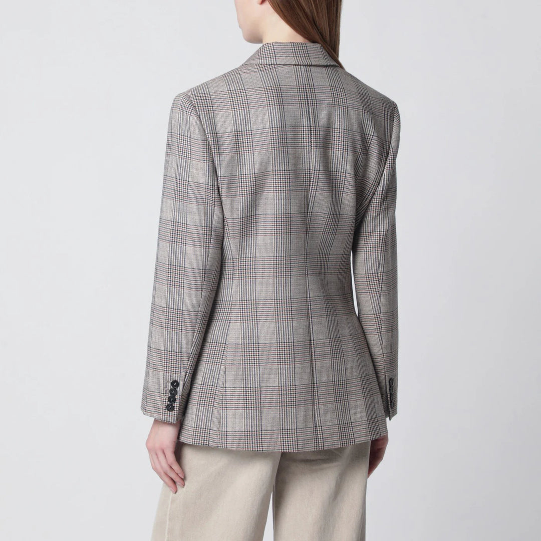 ANINE BING - Asymmetric Prince of Wales jacket