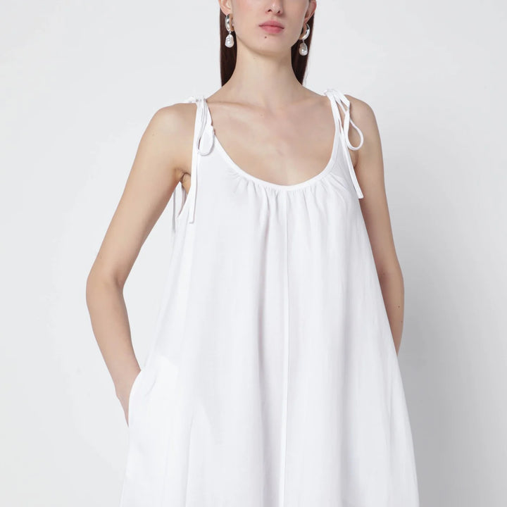 ANINE BING - White linen-blend dress