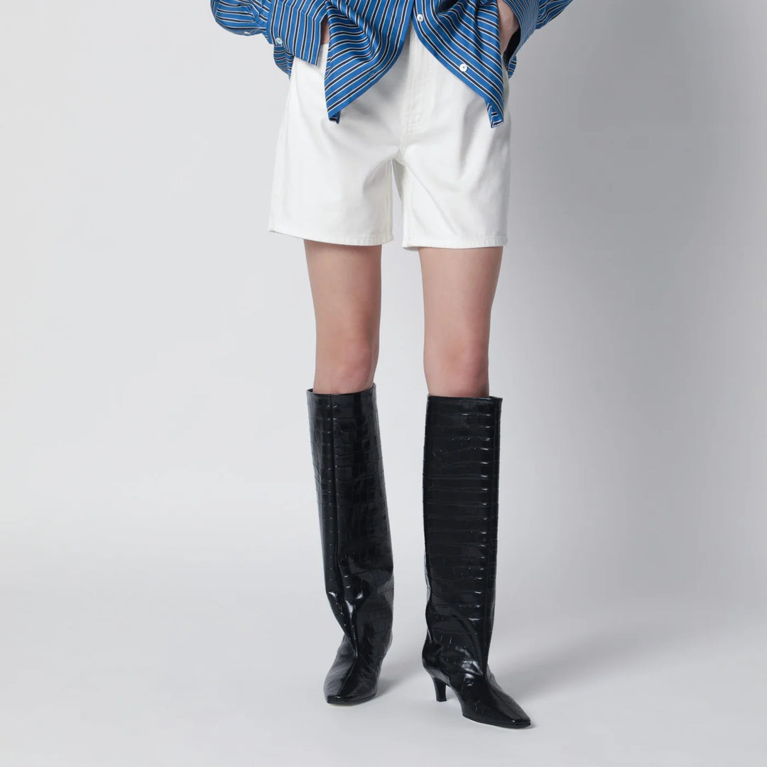 ANINE BING - Ecru Kat denim Shorts