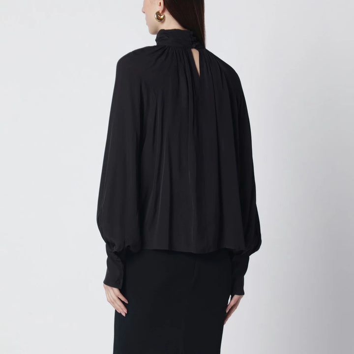 ANINE BING - Black Anne viscose blouse