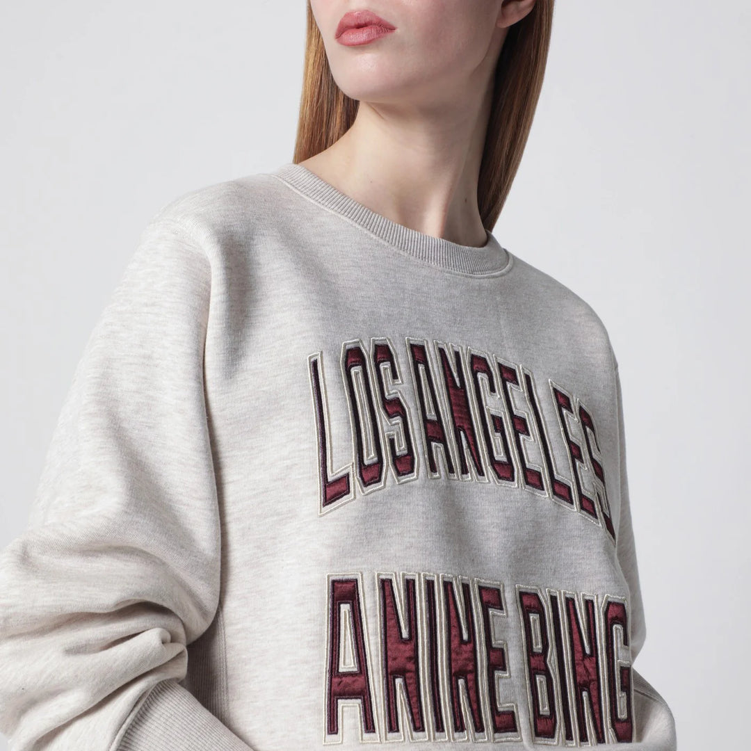 ANINE BING - Harry Shrunken La beige mélange sweatshirt