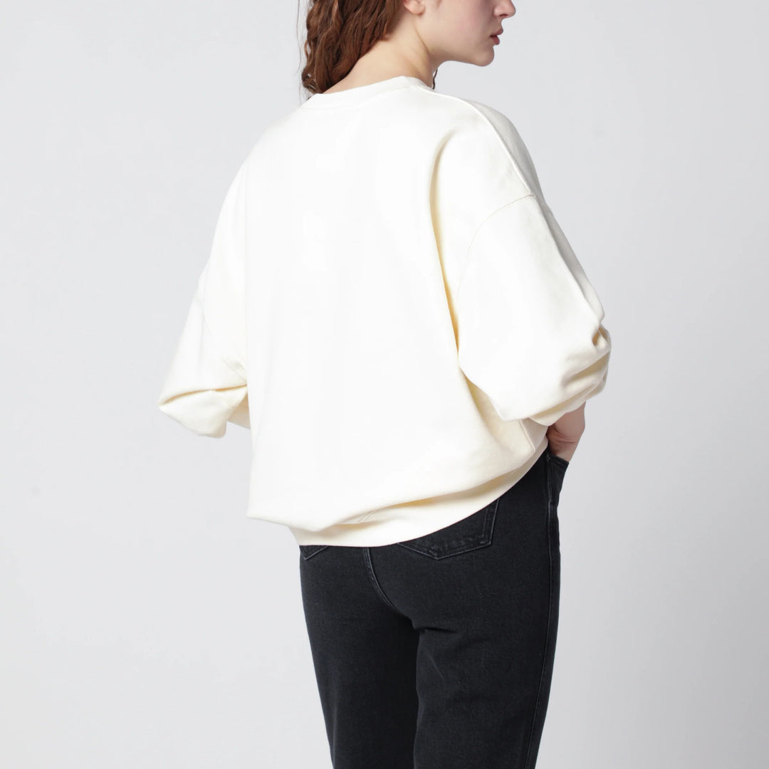 ANINE BING - Miles Collegiate cream sweatshirt