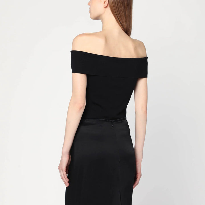 ANINE BING - Black viscose-blend top