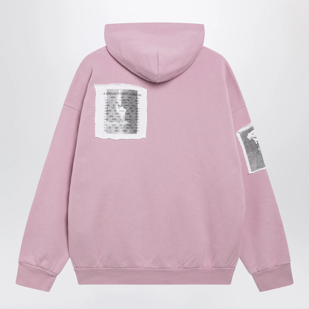 Balenciaga - Antique pink cotton jersey zip-up hoodie