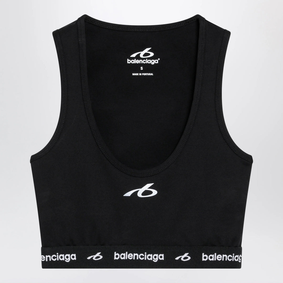 Balenciaga - Techwear bra top in black technical fabric
