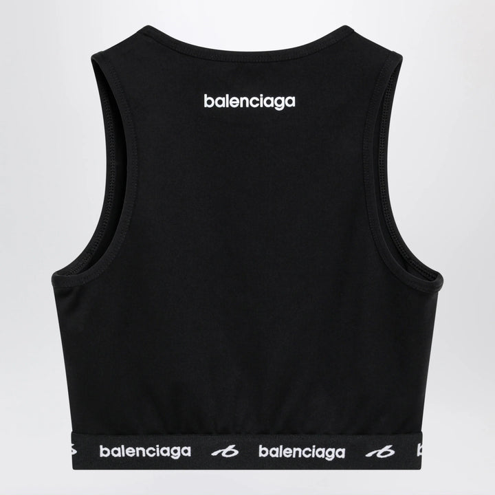 Balenciaga - Techwear bra top in black technical fabric