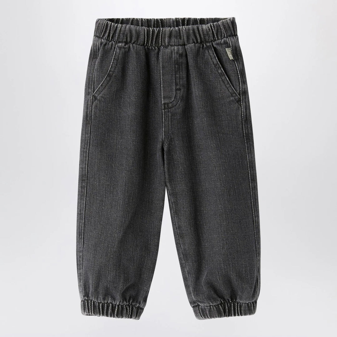 Il Gufo - Black washed denim jeans