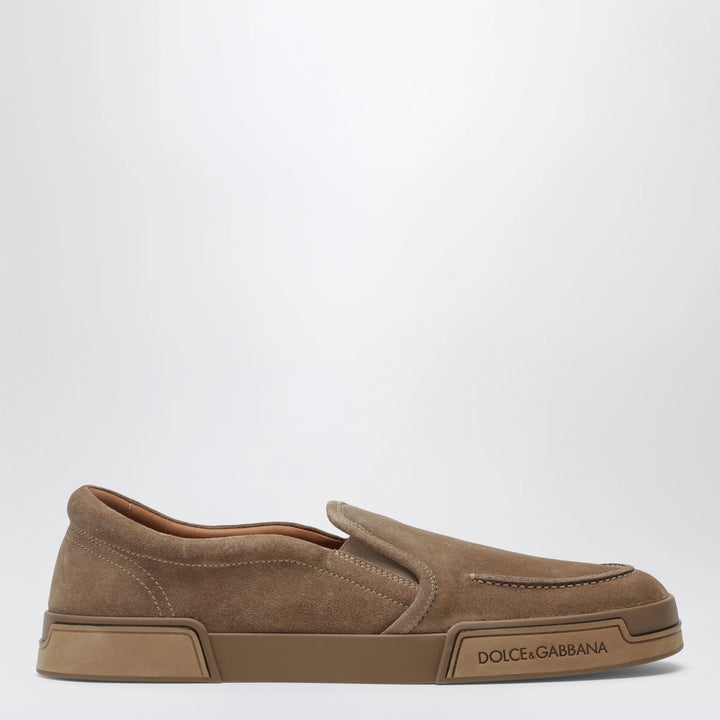 Dolce&amp;Gabbana - Portofino Yacht suede slip-on sneakers in cognac