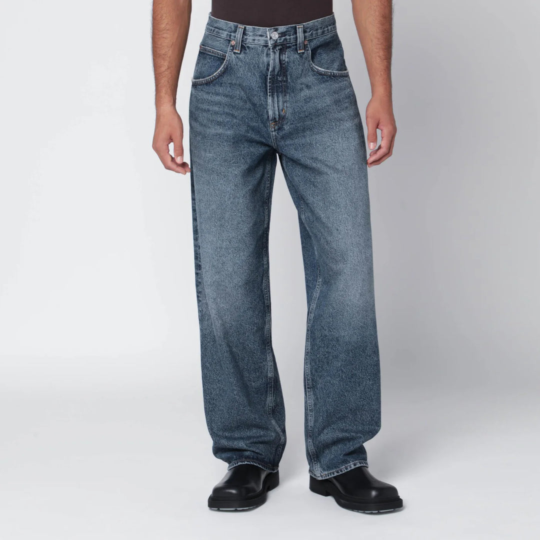 AGOLDE - Wide dark vintage indigo Fusion jeans