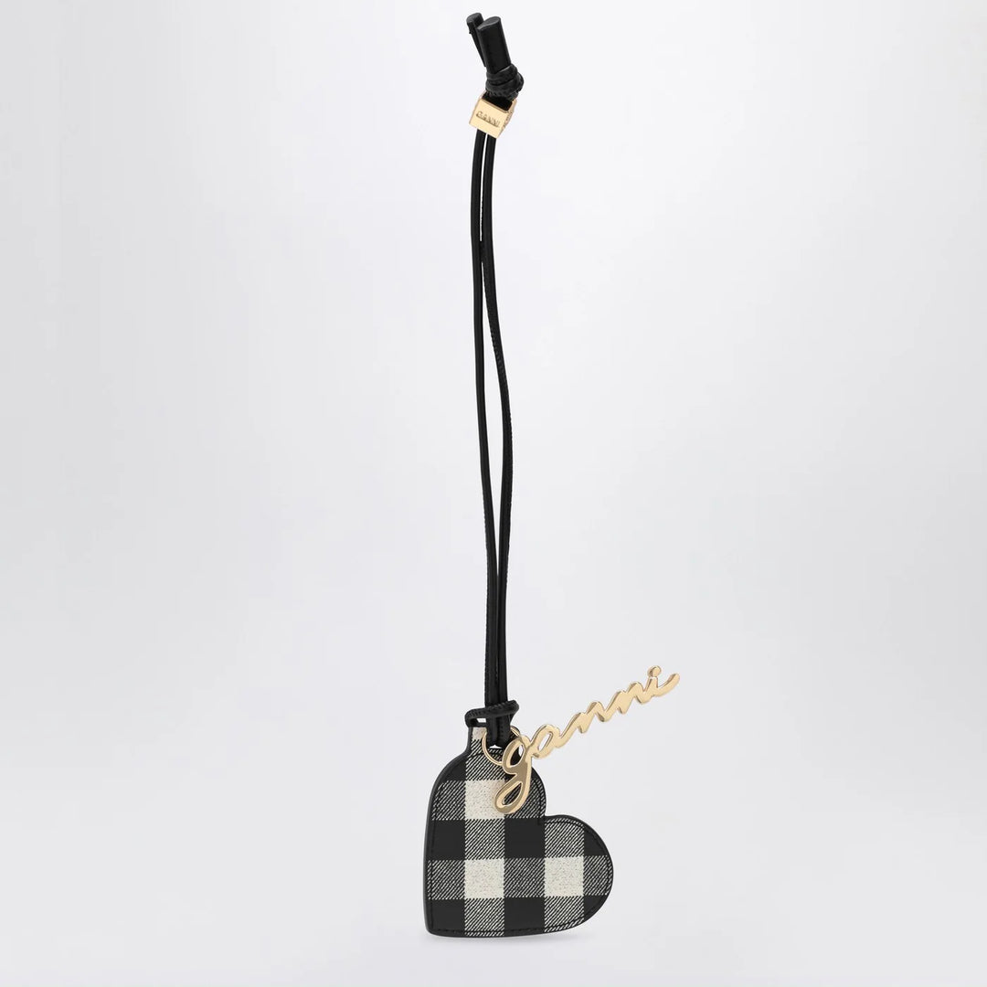 GANNI - Heart-shaped mirror Bou black
