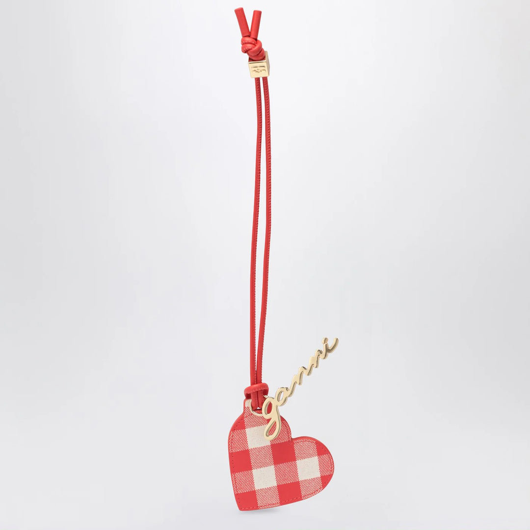 GANNI - Heart-shaped mirror Bou red