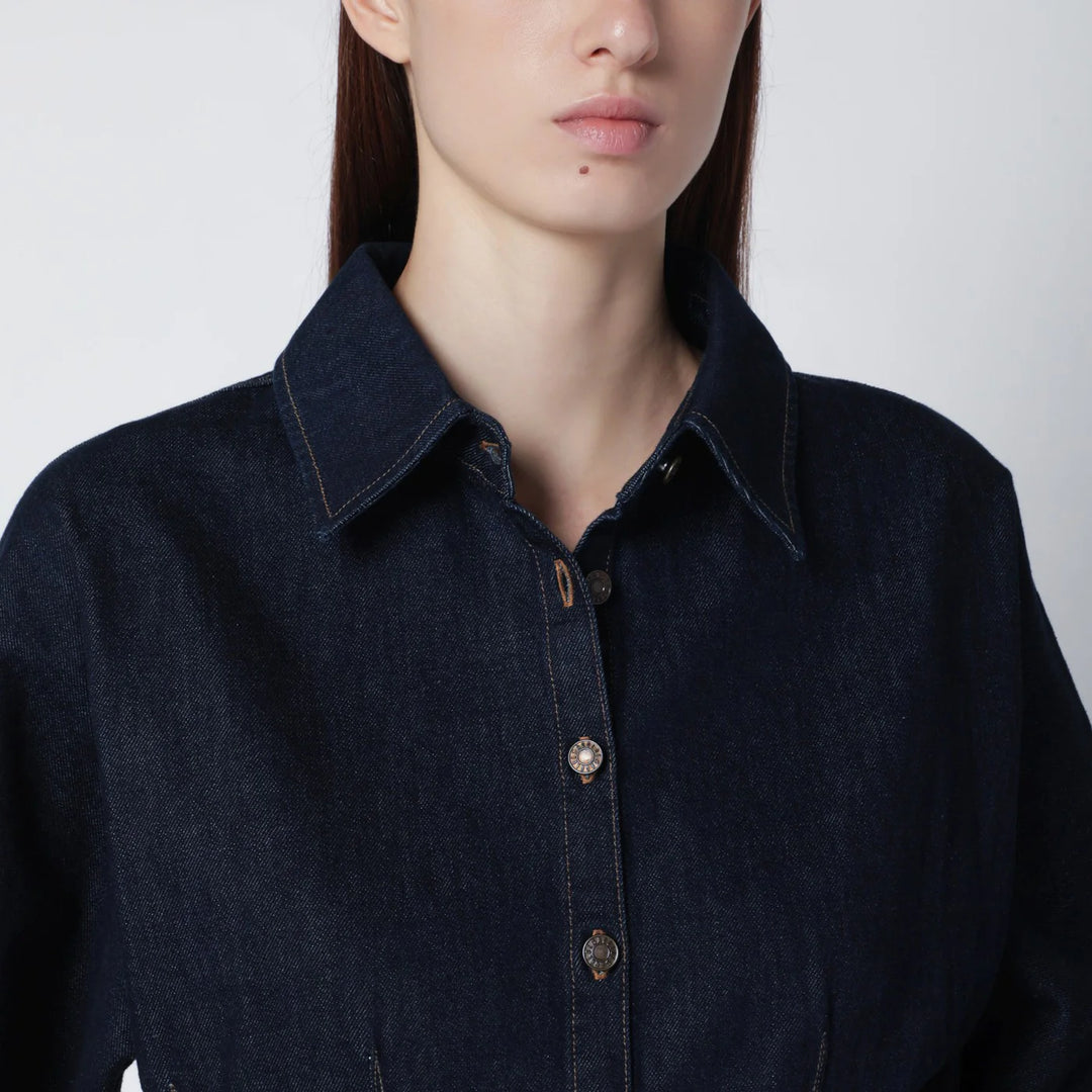 AGOLDE - Dark indigo denim shirt