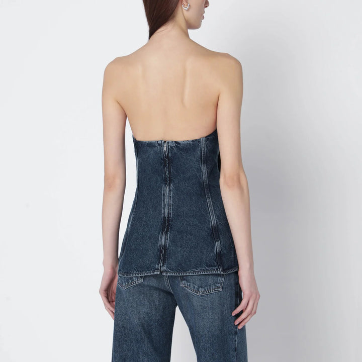 AGOLDE - Blue Lara denim corset