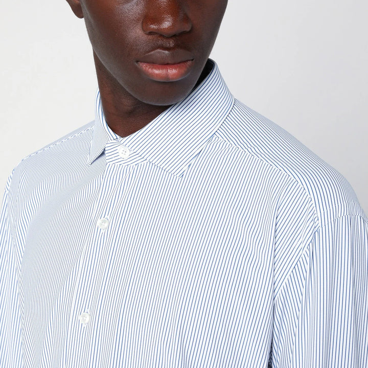 XACUS - Striped blue poplin Active shirt