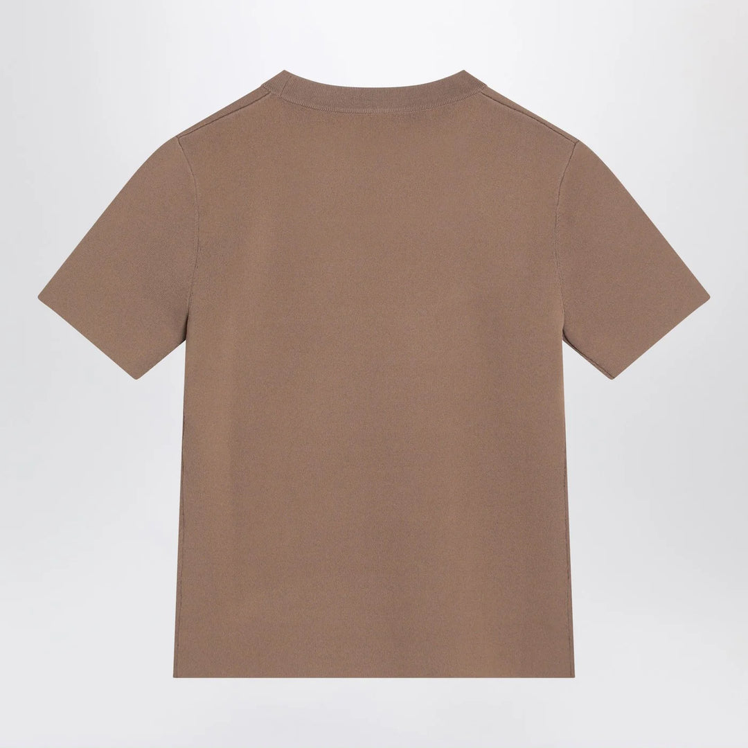 Max Mara - Hazelnut-coloured T-shirt in viscose crêpe
