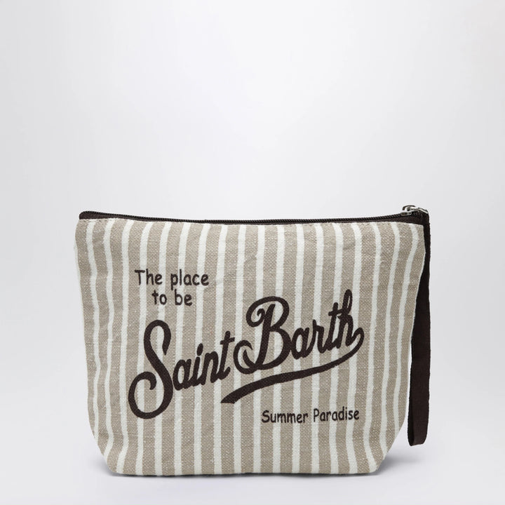 MC2 Saint Barth - Beige striped Aline pouch