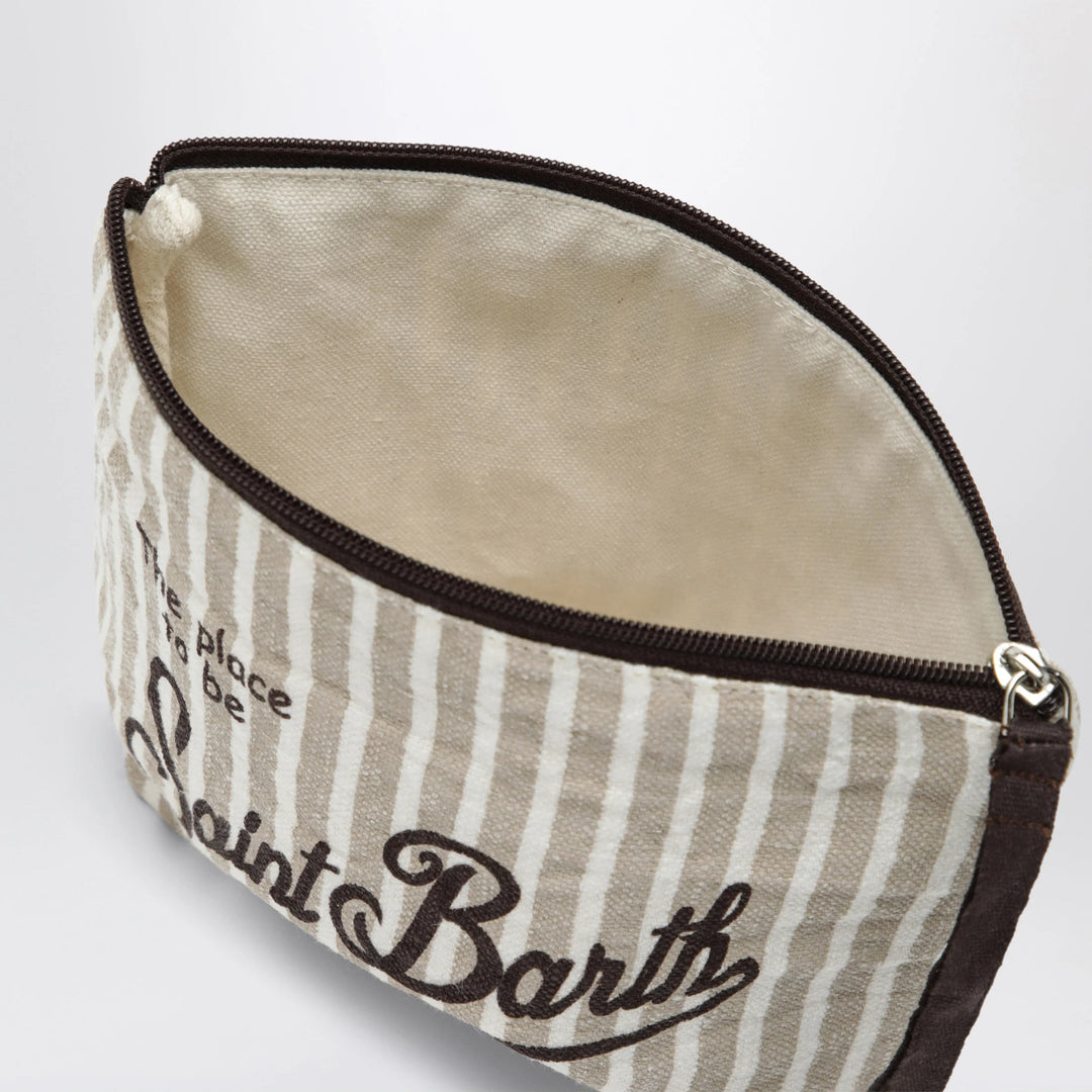 MC2 Saint Barth - Beige striped Aline pouch