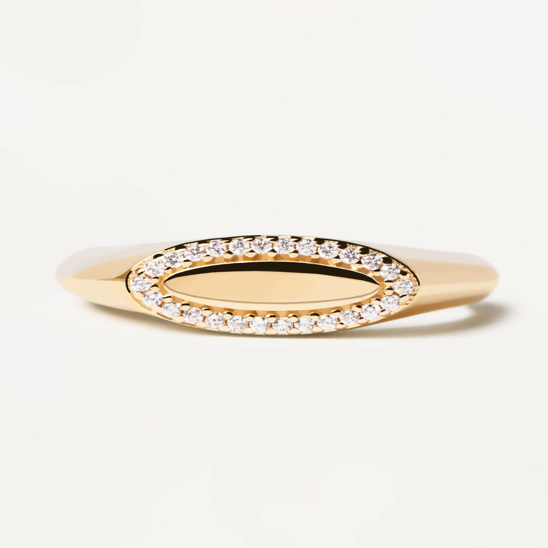 PDPaola Lace Stamp Gold Ring