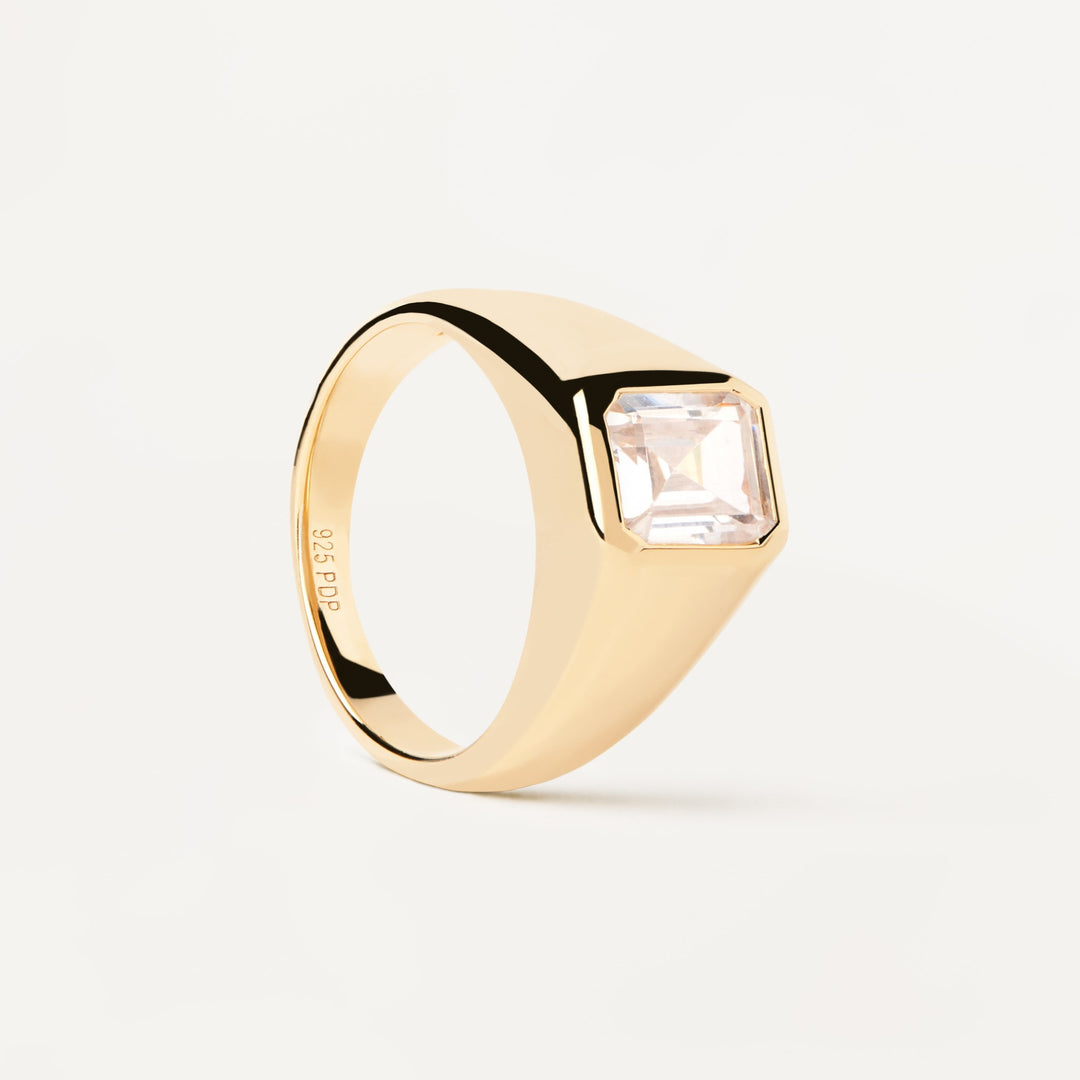 PDPaola Square Shimmer Stamp Ring