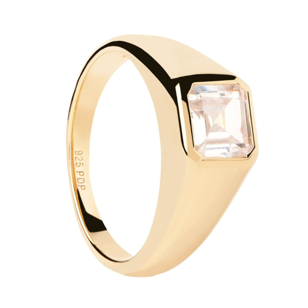 PDPaola Square Shimmer Stamp Ring