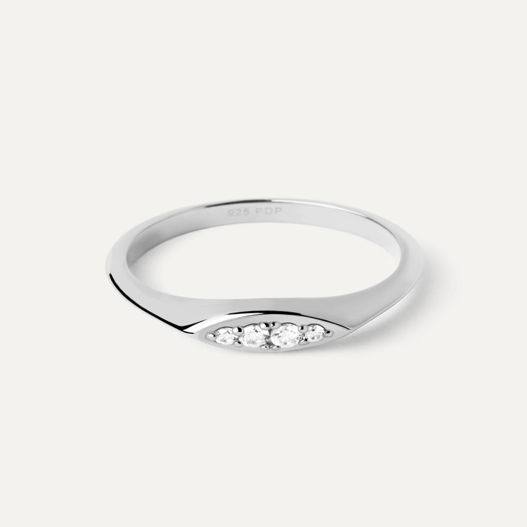 PDPaola Gala Silver Stamp Ring