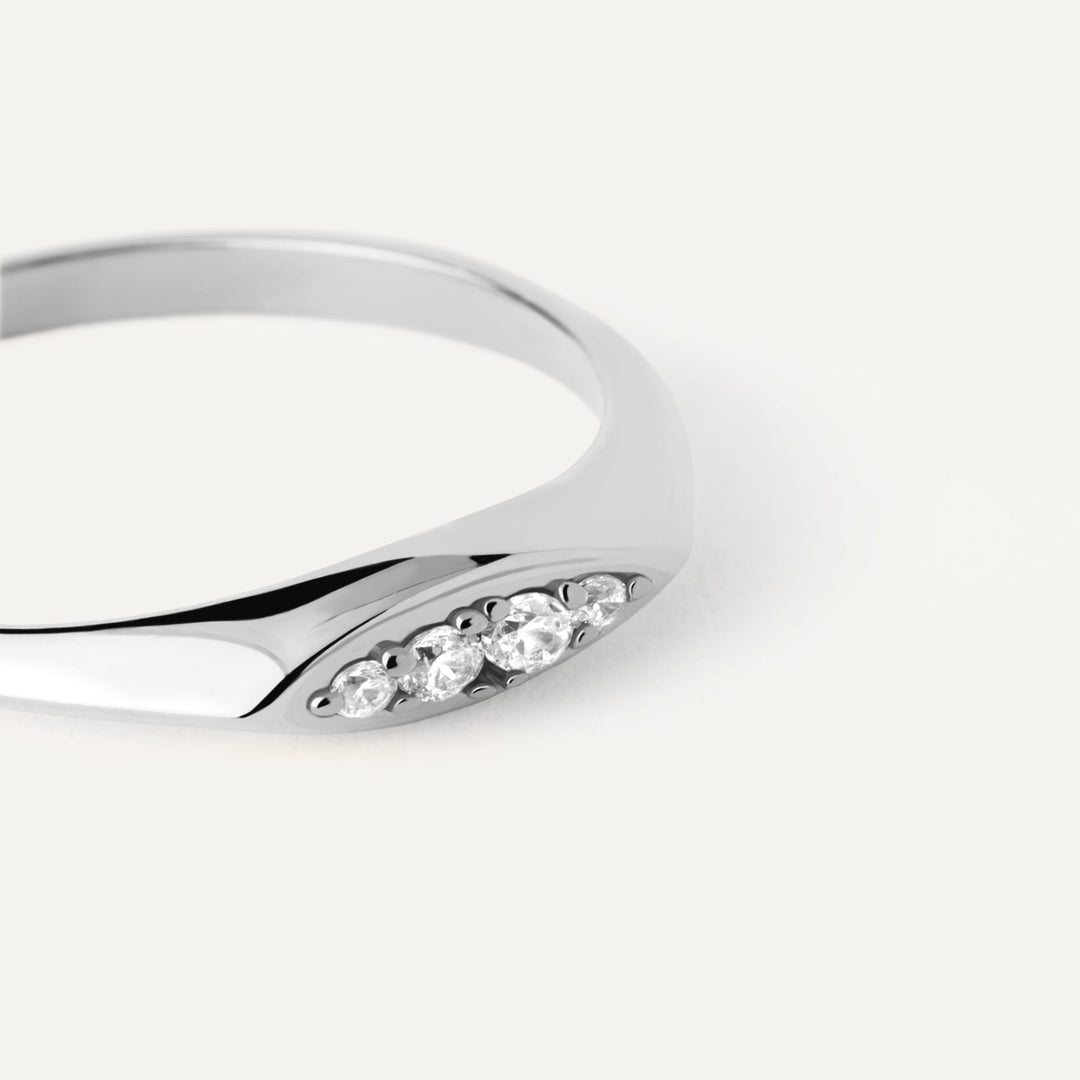 PDPaola Gala Silver Stamp Ring