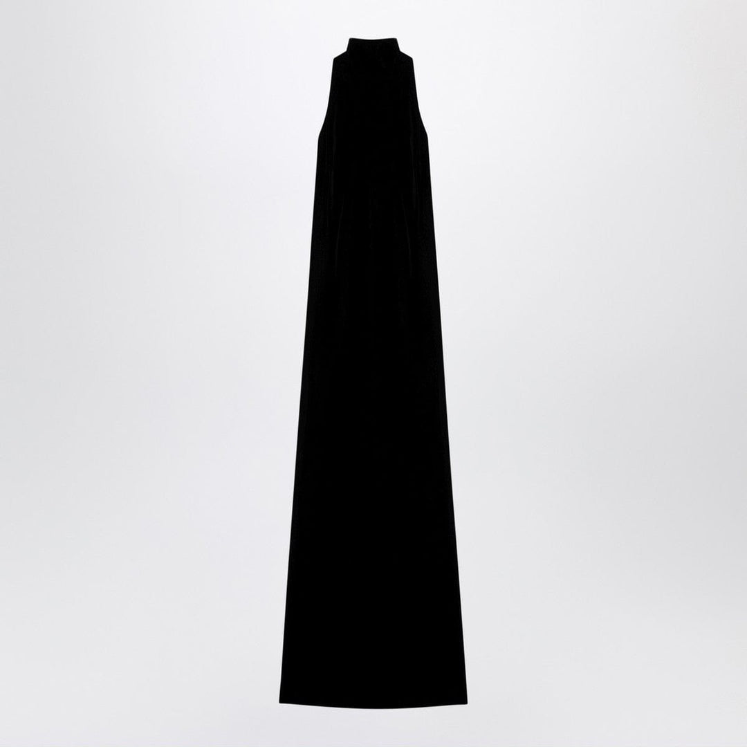 Dresses 40 Max Mara Pianoforte Black satin velvet long dress Brand