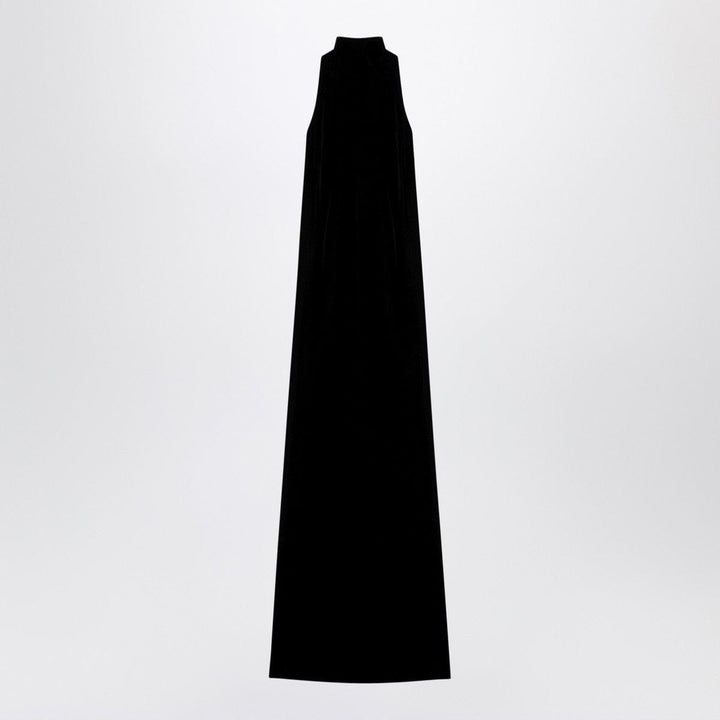 Dresses 40 Max Mara Pianoforte Black satin velvet long dress Brand