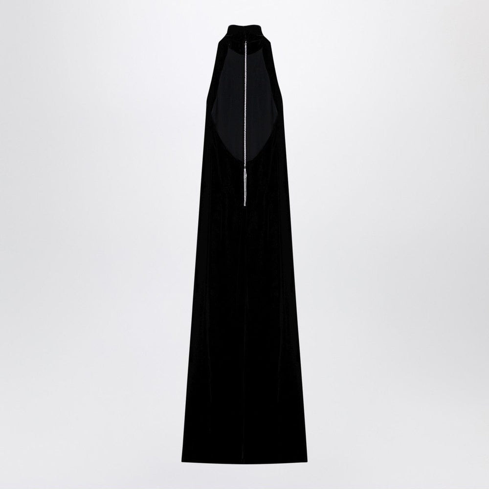 Dresses 40 Max Mara Pianoforte Black satin velvet long dress Brand
