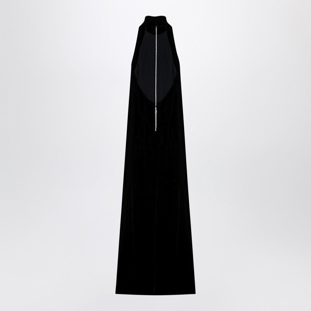 Dresses 40 Max Mara Pianoforte Black satin velvet long dress Brand