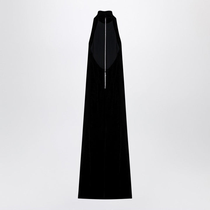 Dresses 40 Max Mara Pianoforte Black satin velvet long dress Brand