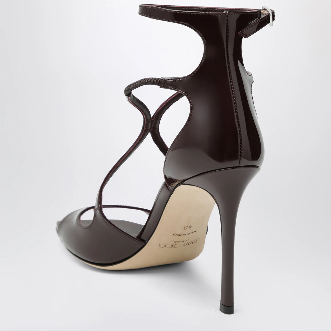 Jimmy Choo - Azia sandals in deep red patent leather