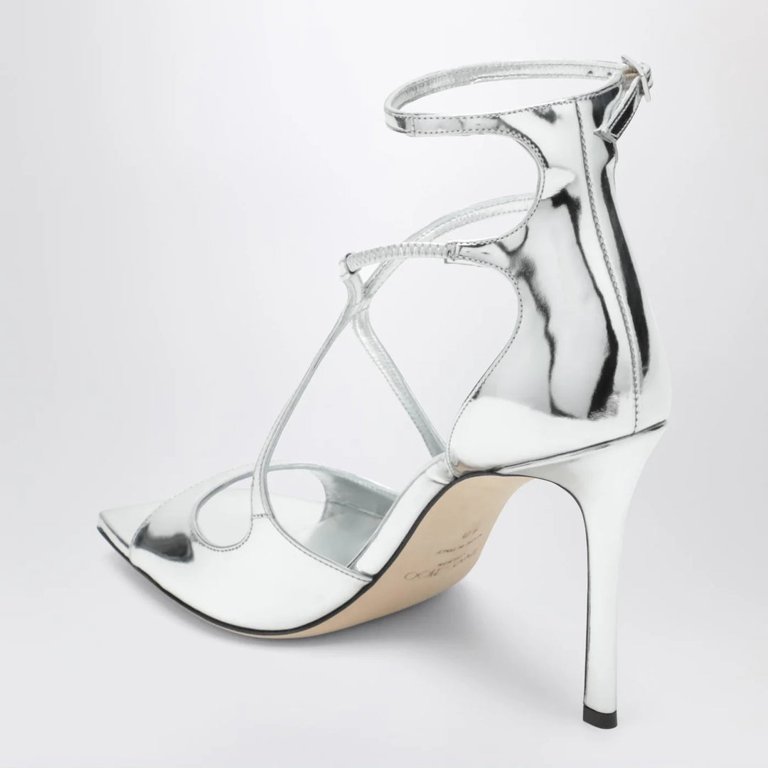 Jimmy Choo - Azia 95 metallic silver sandals