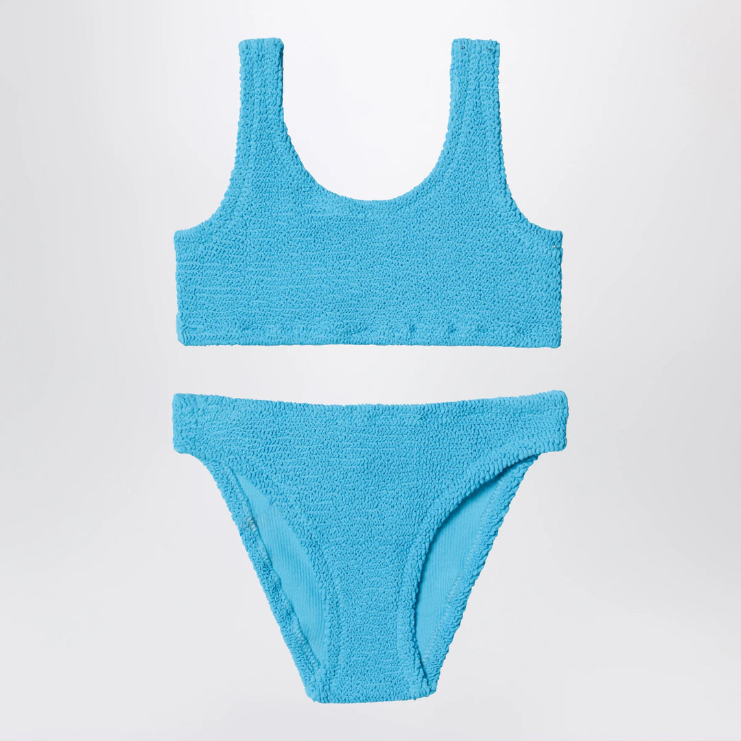 MC2 Saint Barth - Baker bikini in light blue crinkle fabric