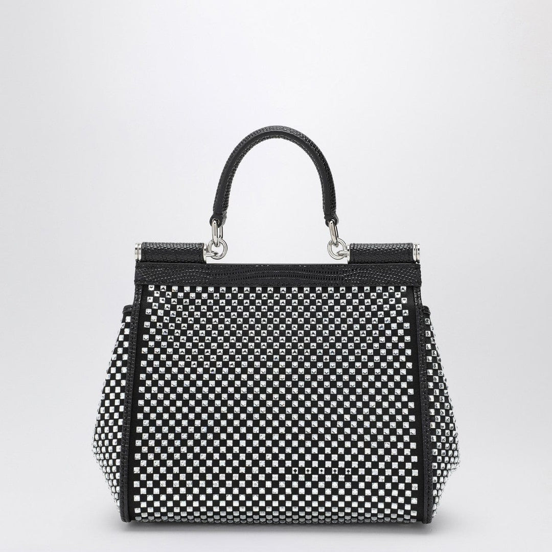 Handbag UNI Dolce&Gabbana Black Sicily medium handbag with crystals Brand